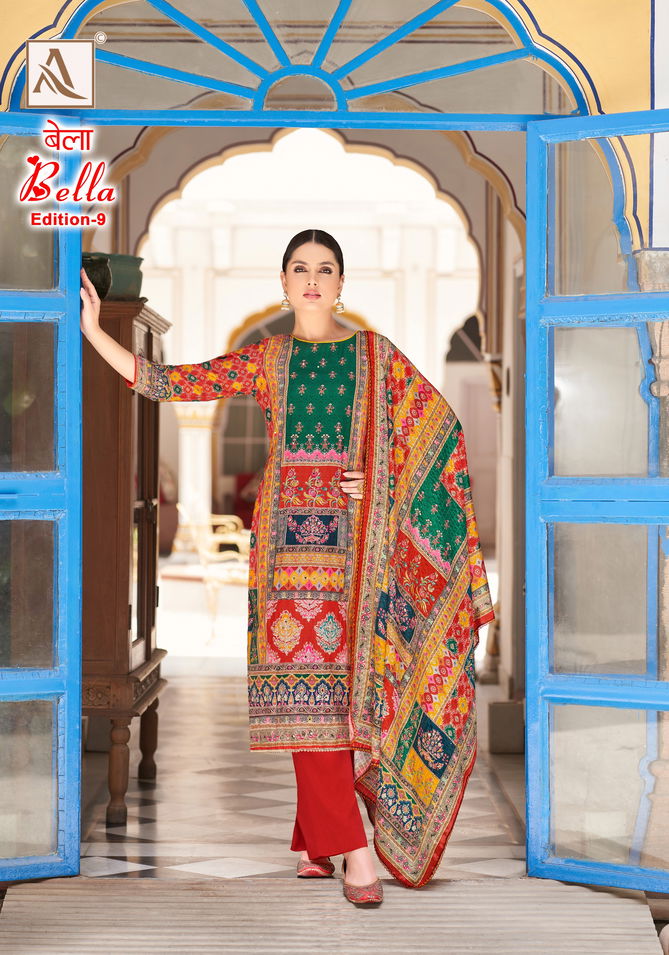 Bella 9 By Alok Suit Muslin Printed Dress Material Wholesale Shop in Surat